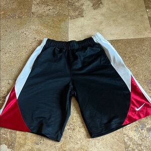 Nike Black and Red Athletic Shorts